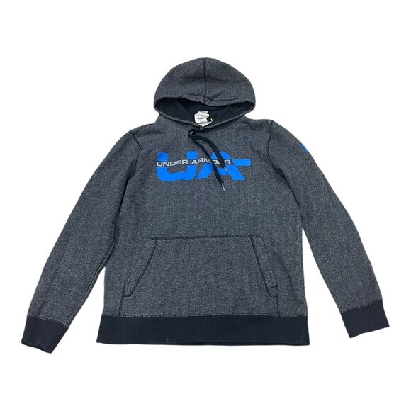 Under Armour Dark Gray Logo Hoodie Sweatshirt S - Picture 1 of 3